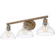 Carver 3 Light 28 inch Copper Patina Bath Vanity Wall Light
